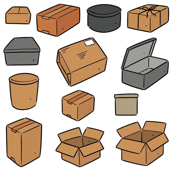 Vector Set Box — Stock Vector