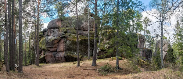 Reserve os Pilares de Krasnoyarsk. Panorama do Quarto Pilar — Fotografia de Stock