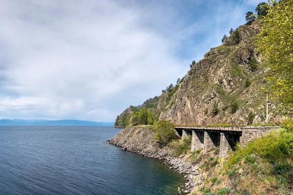 Den gamla bron på omständig-Baikal Railway — Stockfoto