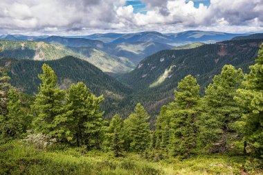 Khamar-Daban dağ manzarası