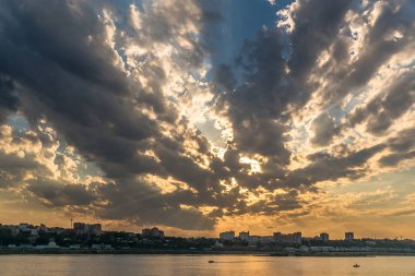 Irkutsk Angara Nehri görünümünü