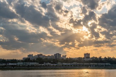 Irkutsk Angara Nehri görünümünü