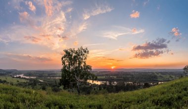 Irkut Nehri güzel gün batımı