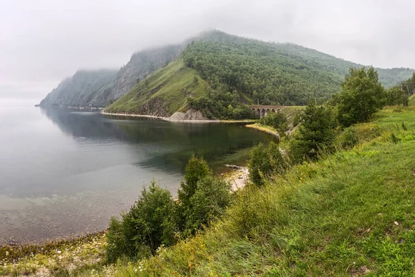 Vista del ferrocarril Circum-Baikal —  Fotos de Stock