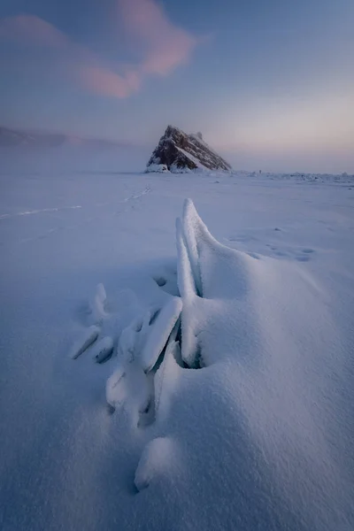 Winter Baikal Elenka Dimman — Stockfoto