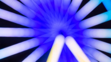 Gece uzun pozlama eğlence parkı