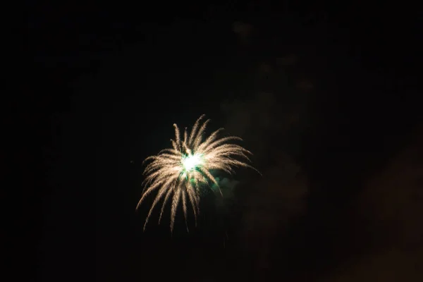 Fuochi d'artificio variopinti l'Anno nuovo — Foto Stock