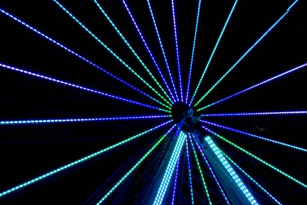 Nacht lange blootstelling Amusement Park — Stockfoto