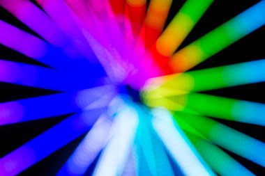 Gece uzun pozlama eğlence parkı