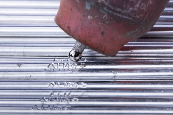 Drut do spawania aluminium — Zdjęcie stockowe
