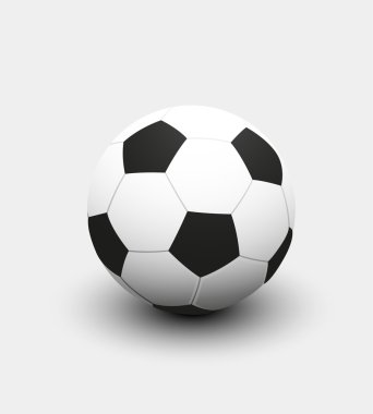 İzole Futbol Futbol Topu Vektör İllüstrasyon.