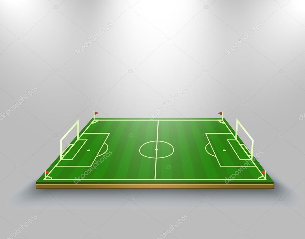 vector illustration of football field. soccer.