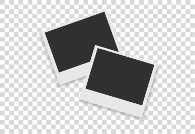 Arka plan vektörü üzerinde yalıtılmış fotoğraf çerçevesi.