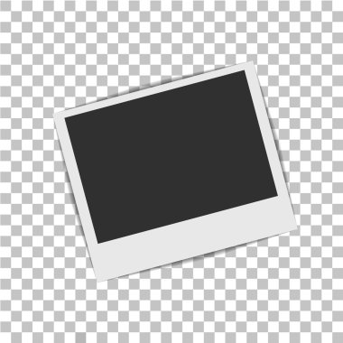 Arka plan vektörü üzerinde yalıtılmış fotoğraf çerçevesi.