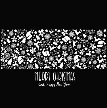 Noel arka plan. Yeni Yılınız Kutlu Olsun. Vektör çizim.