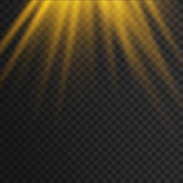 ผลกระทบแสงเรืองแสงโปร่งใส ดาวระเบิดด้วยประกายไฟ ทองแวววาว . — ภาพเวกเตอร์สต็อก