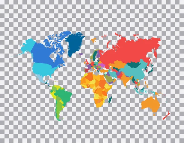 Mapa del mundo político vector Ilustración . — Vector de stock