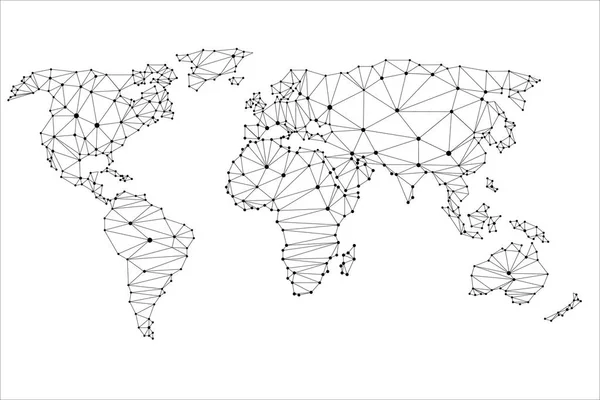 Mapa del mundo político vector Ilustración . — Vector de stock