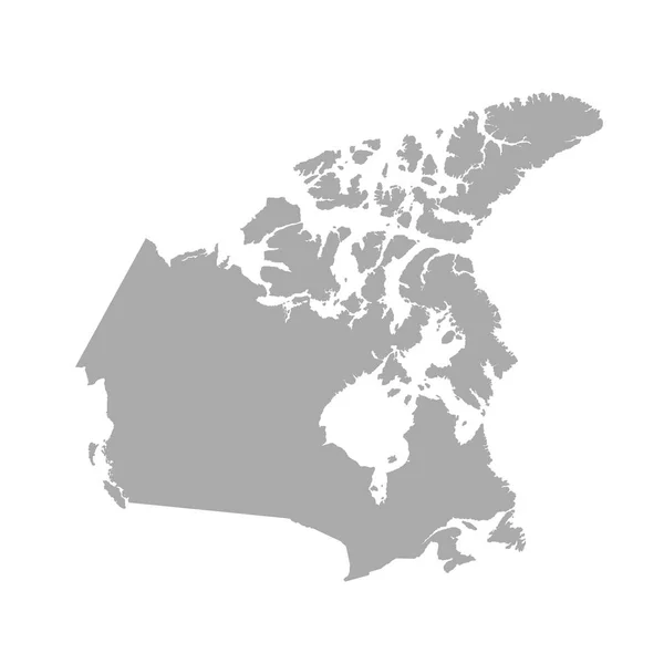 Canadá mapa gris — Vector de stock