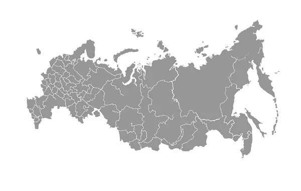 Vektoros Térkép-Orosz Föderáció-fehér háttér. — Stock Vector