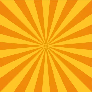Retro ışınları komik sarı arka plana raster degrade yarı ton pop sanat tarzı.