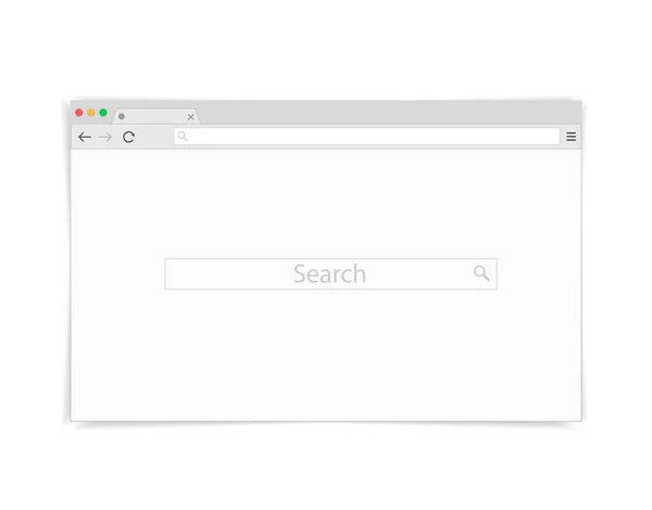 Prosta przeglądarka okno na białe tło wektor. — Wektor stockowy