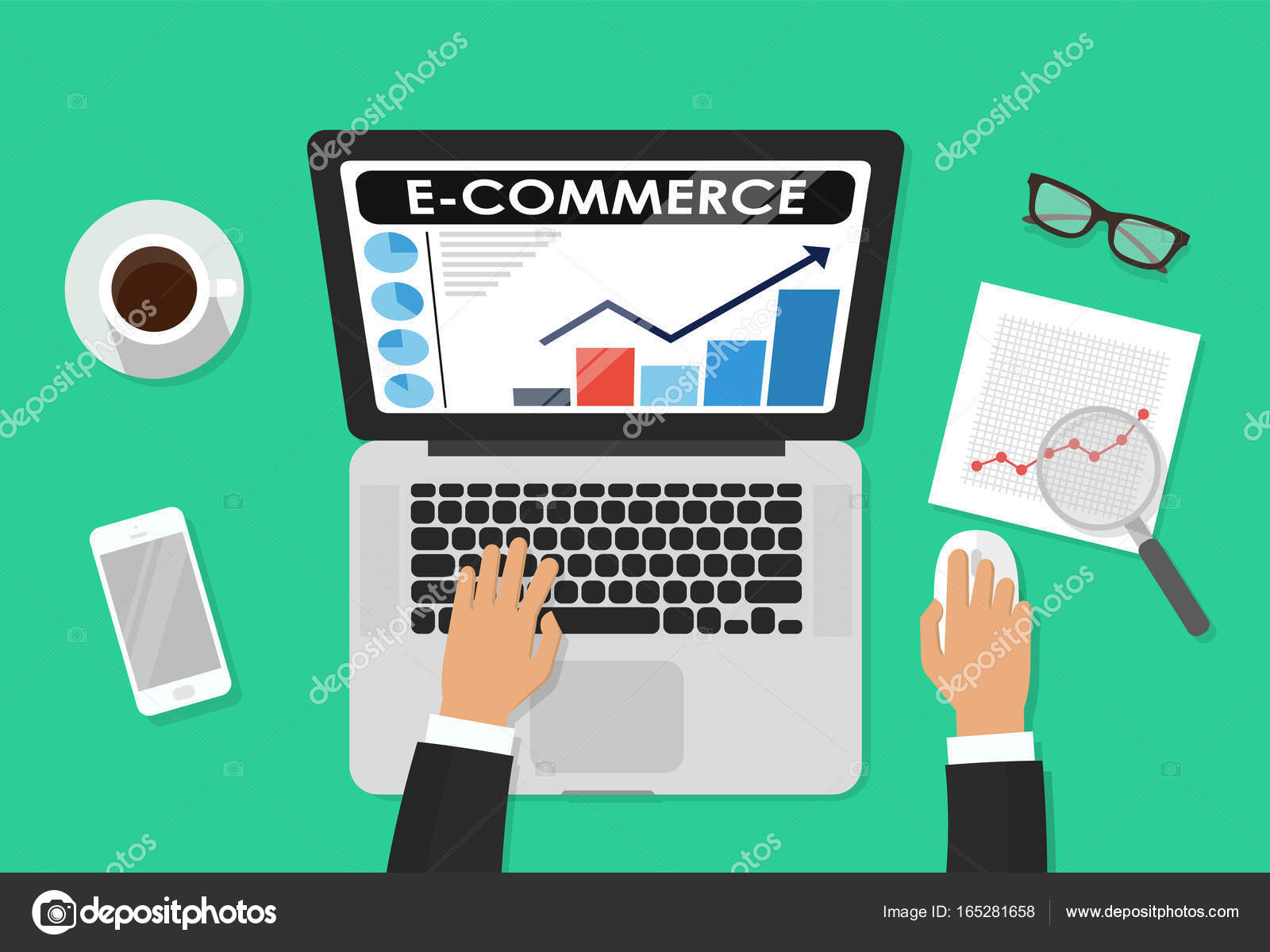 person online shopping desktop
