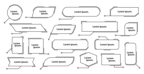 Conjunto Modelos Títulos Chamadas Callouts Títulos Elementos Para Web Brochura Vetores De Stock Royalty-Free