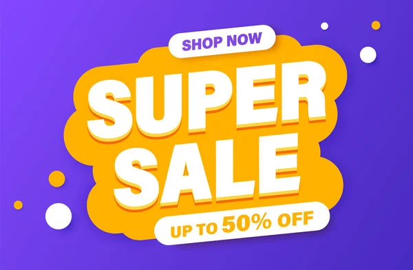 Super Sale Banner Speciale Aanbieding Verkoop Winkel Alleen Dit Weekend — Stockvector