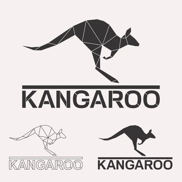 Kangur logo zestaw Ilustracje Stockowe bez tantiem