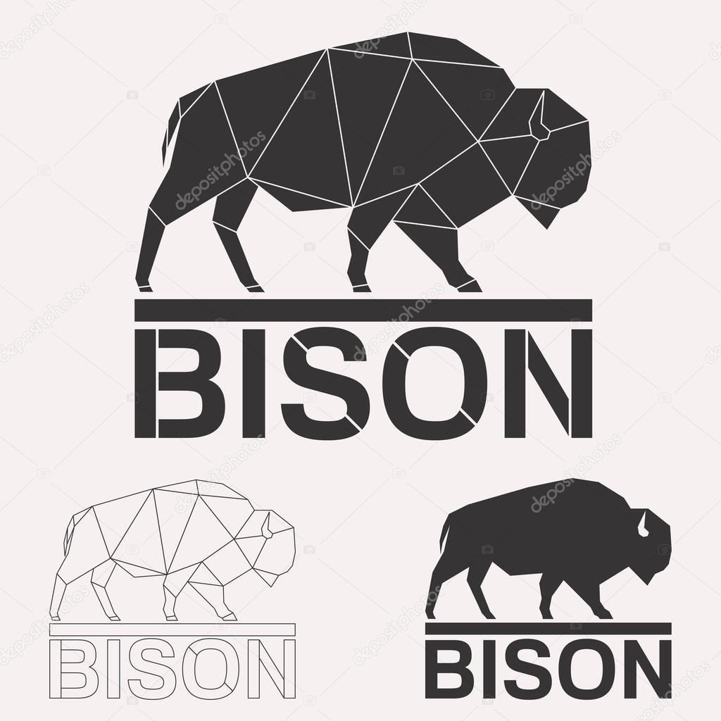 Bison logo set