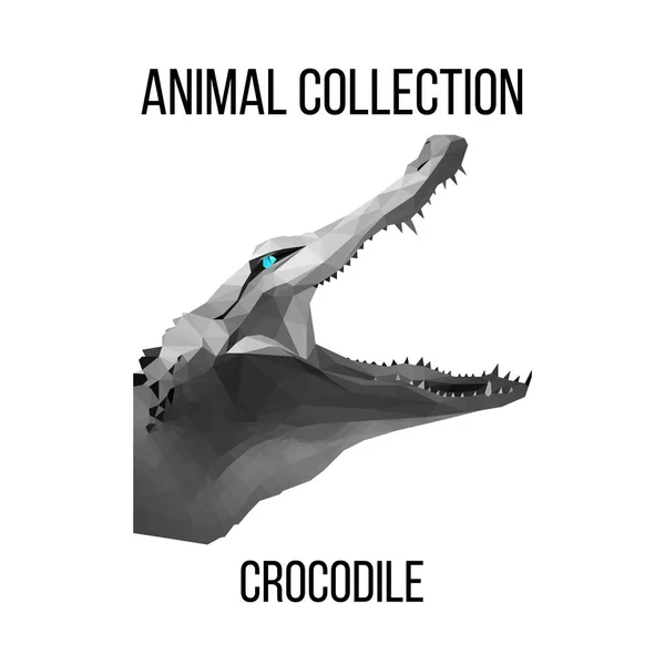 Геометричні крокодила голова Стоковий вектор
