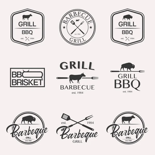 Zestaw do Barbecue logo Wektory Stockowe bez tantiem