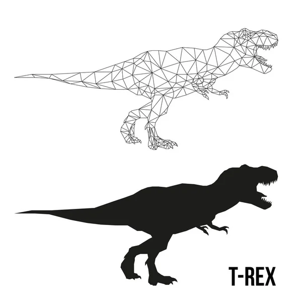 Dino tiranossauro geométrico —  Vetores de Stock