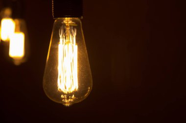 Ampul arka plan armut elektrik elektrik lambası Brown parlaklık ışık