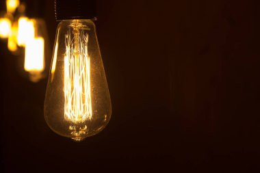 Ampul arka plan armut elektrik elektrik lambası Brown parlaklık ışık