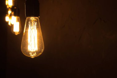 Ampul arka plan armut elektrik elektrik lambası Brown parlaklık ışık