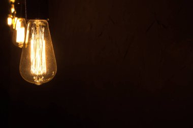 Ampul arka plan armut elektrik elektrik lambası Brown parlaklık ışık