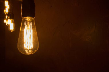 Ampul arka plan armut elektrik elektrik lambası Brown parlaklık ışık