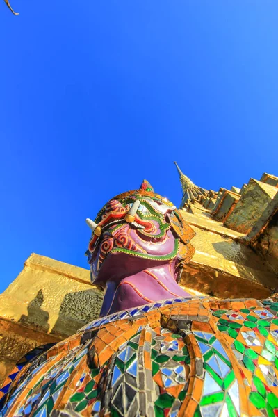 Monster statue inside public royal temple — Stock Photo, Image