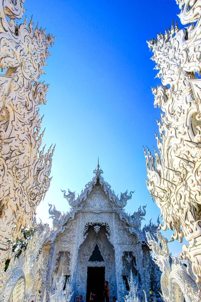 Wat Rong Khun, Chiang Rai, Thaialnd — Foto de Stock