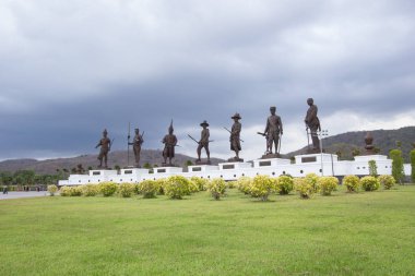 Yedi Tayland kralları, Rajabhakit Park, Hua Hin, Prachuab Khiri Khan bronz heykel