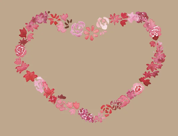 Sevgililer günü kartı çiçekli