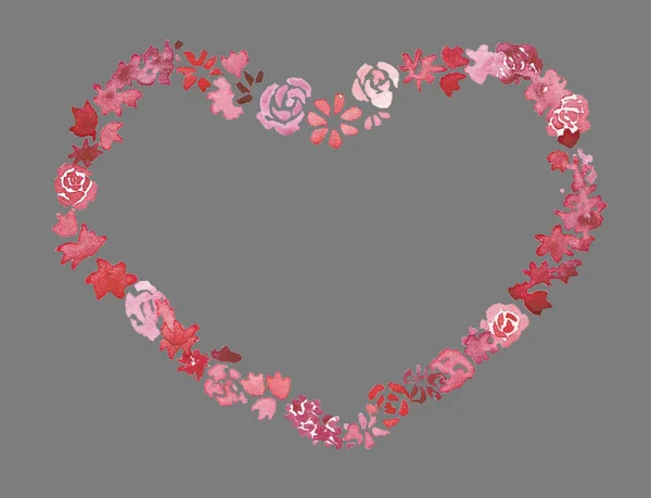 Sevgililer günü kartı çiçekli