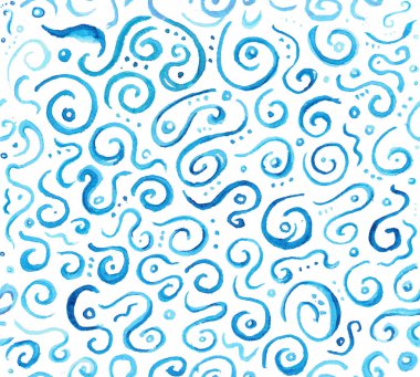 Suluboya kış seamless modeli