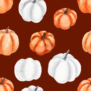 Suluboya balkabakları kusursuz desen