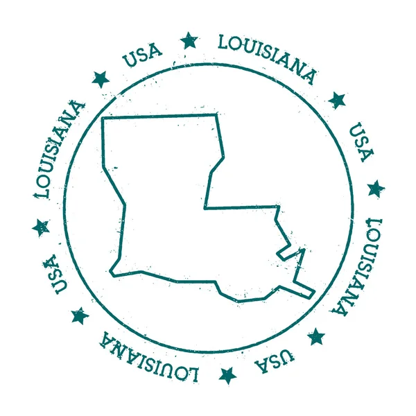 Kaart van Louisiana vector. — Stockvector