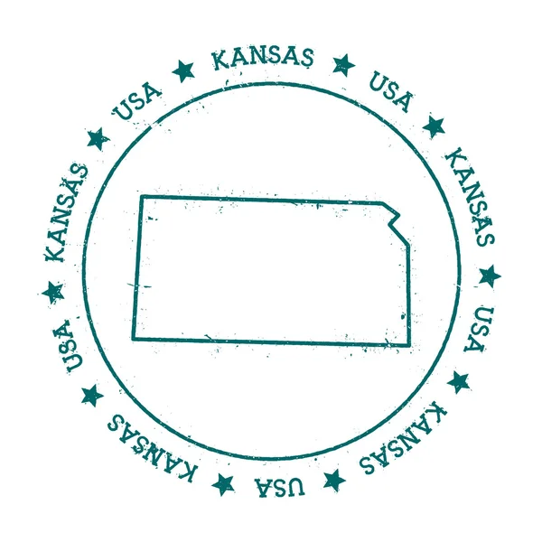 Kansas vectorkaart. — Stockvector