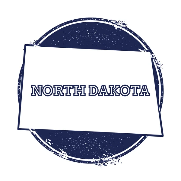 North Dakota vectorkaart. — Stockvector