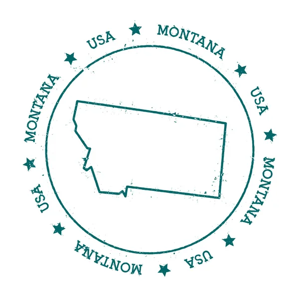 Montana mapa vectorial . — Vector de stock